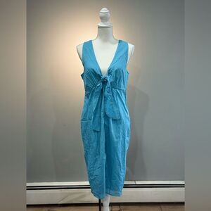 Blue Venus Tie Front Lightweight Dress Size 8 NWT